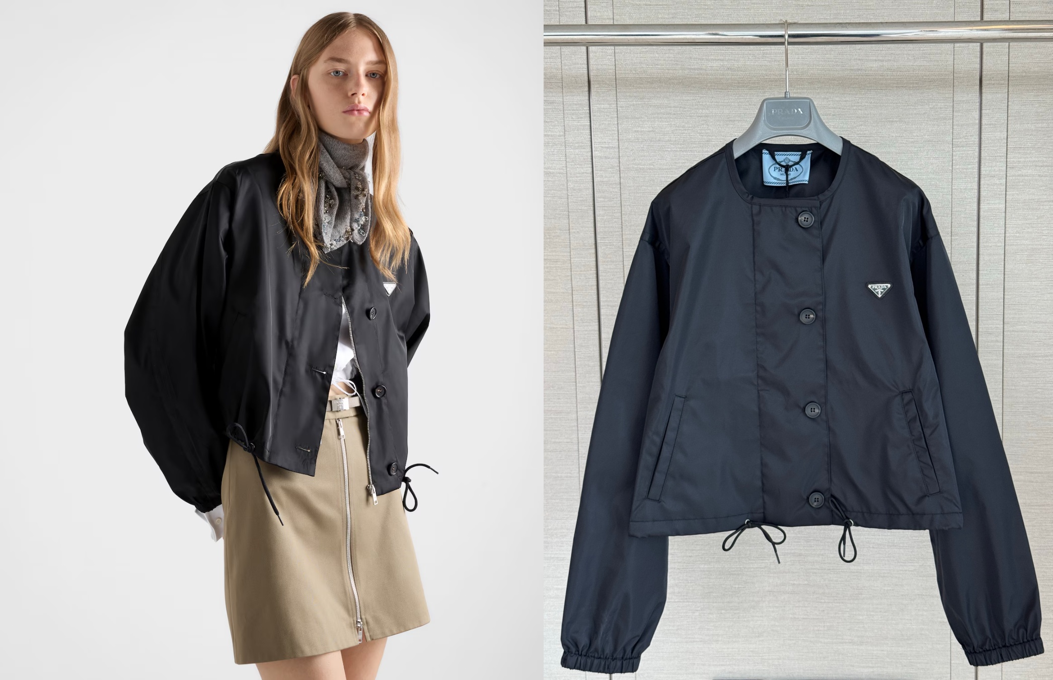 【頂級】Prada Re-Nylon blouson jacket 短版外套