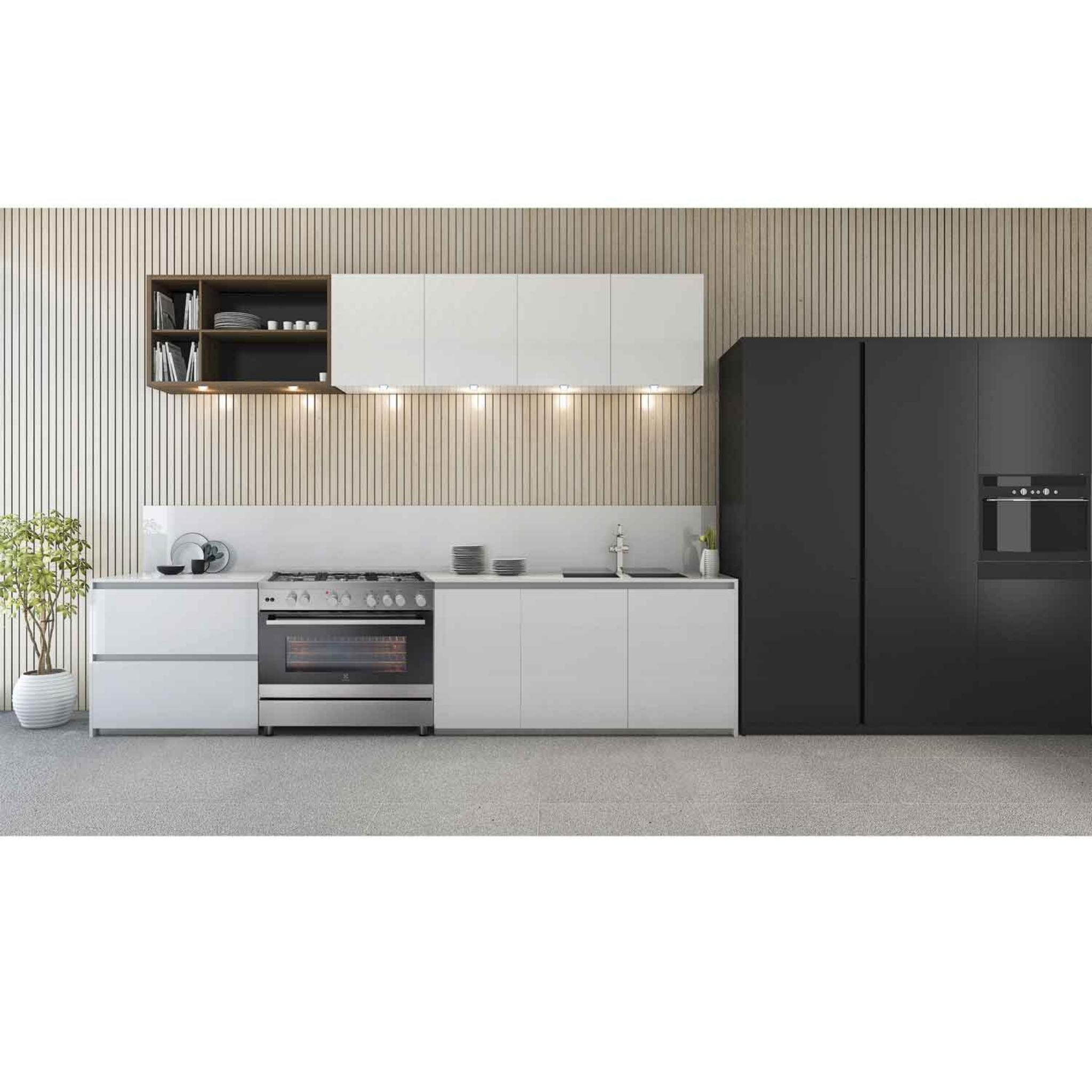 Electrolux 90cm Dual Fuel Freestanding Cooker with Electric Oven (EKM9689X)