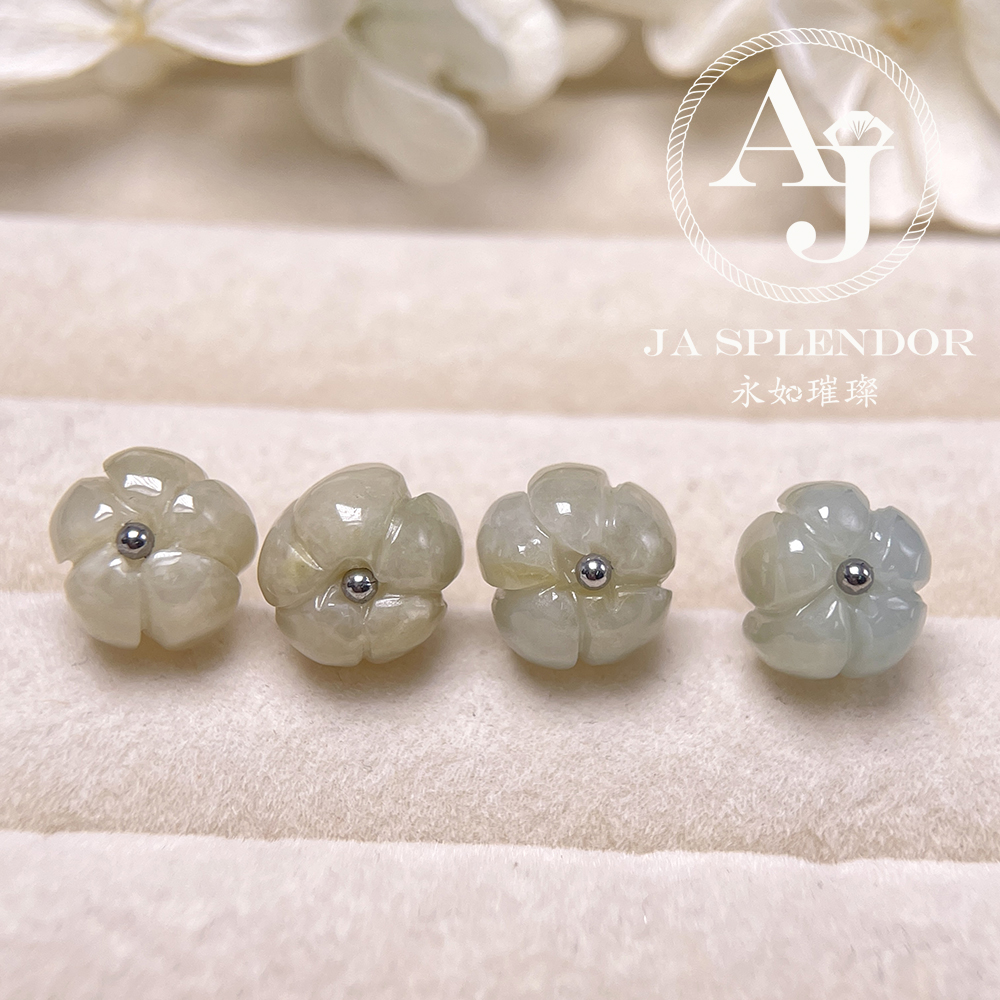 FBG26-H03 淡紫色立體蓮花純銀吊墜 (送鈦鋼項鏈)