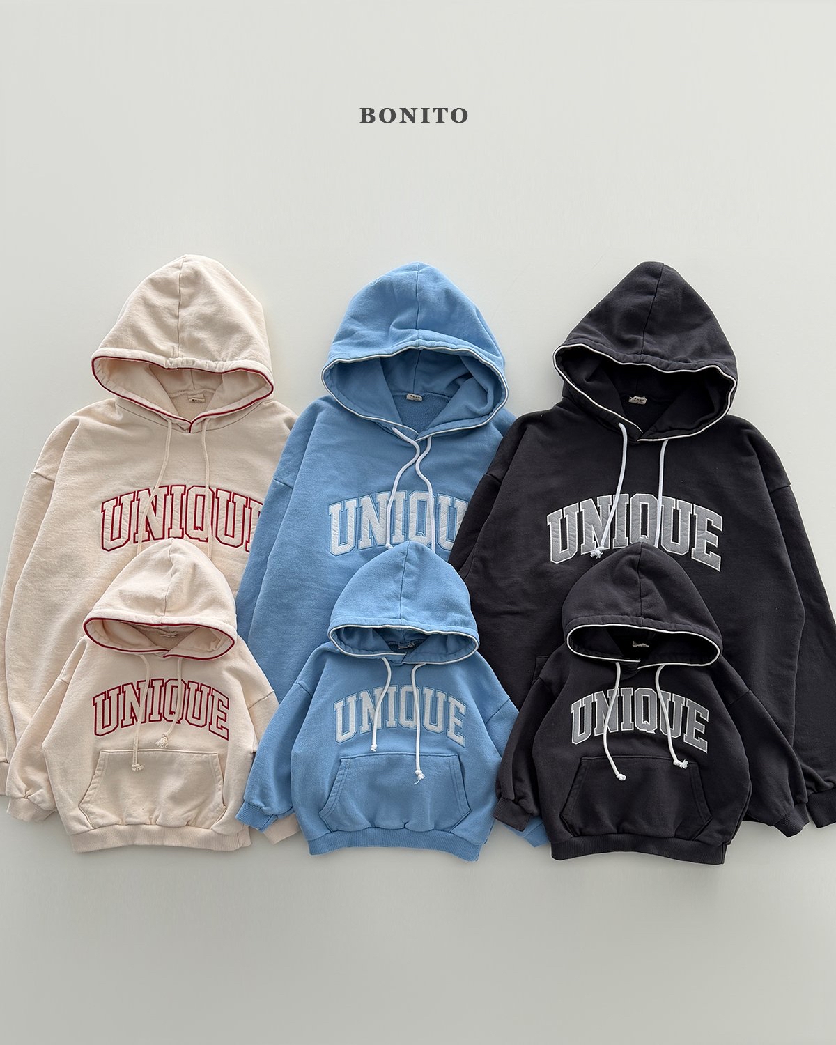 Bonito | 親子hoodie (Blue L 105-115)