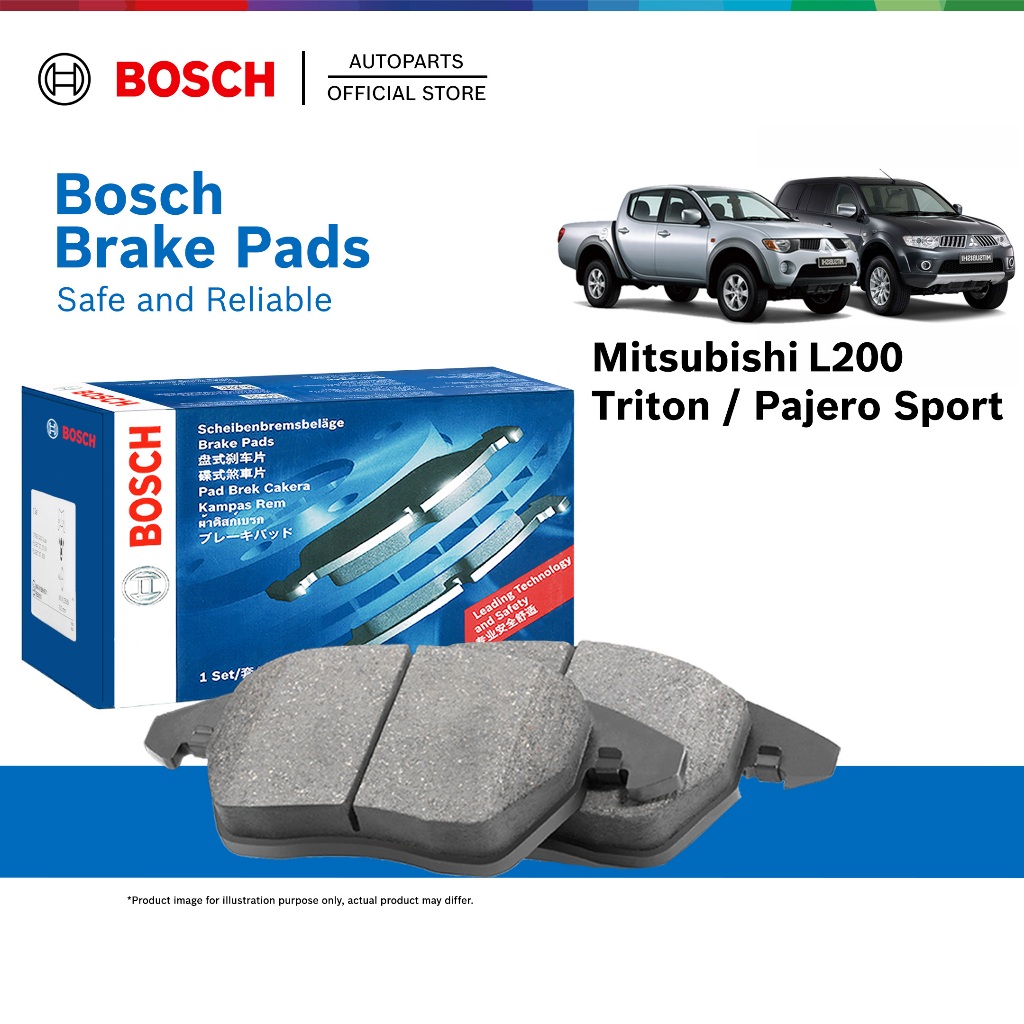 Bosch Front Brake Pads for Mitsubishi L200 Triton (2008 - 2016) / Pajero Sport 0986AB1417