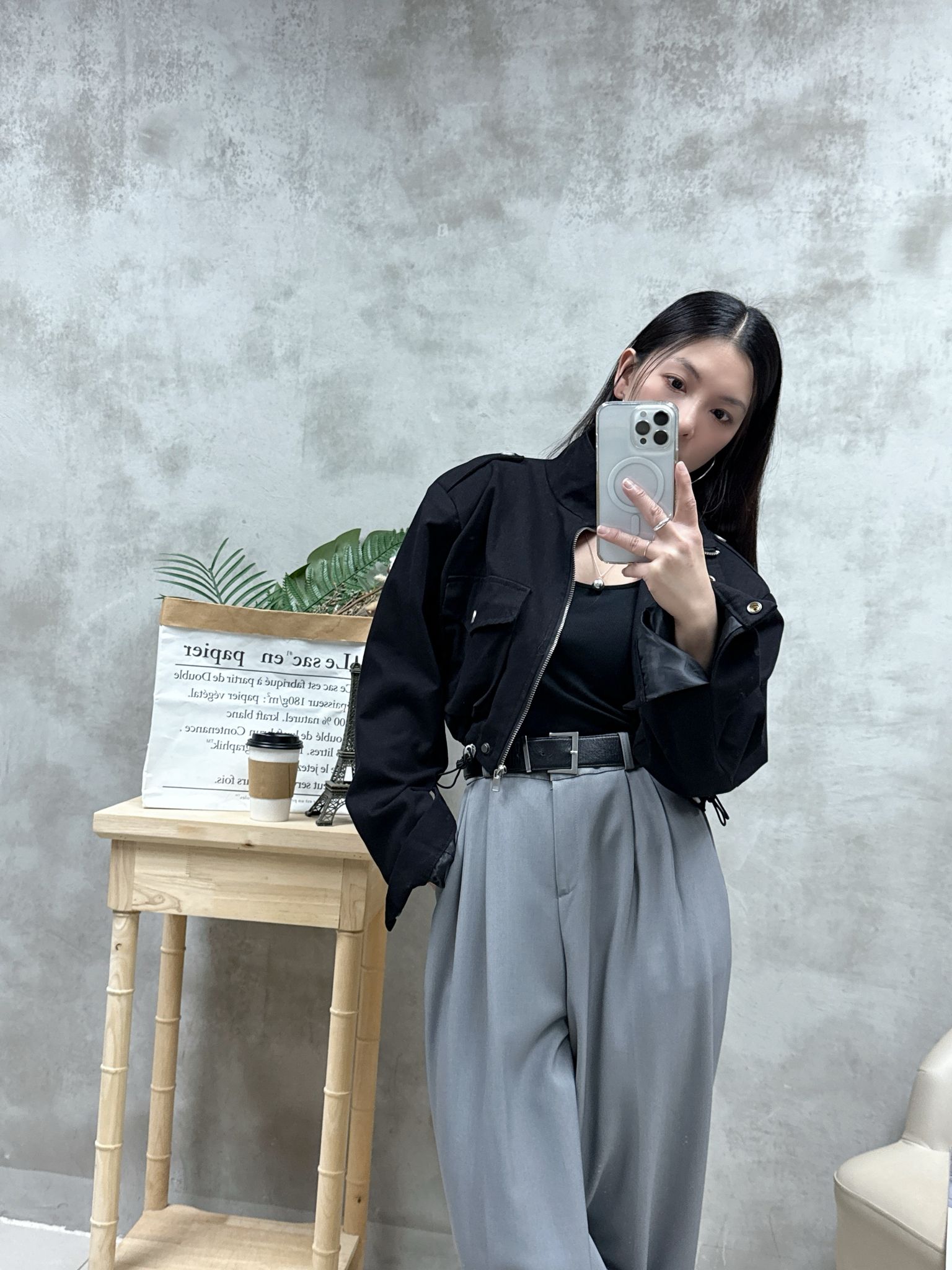 C03 方領暗紋背心