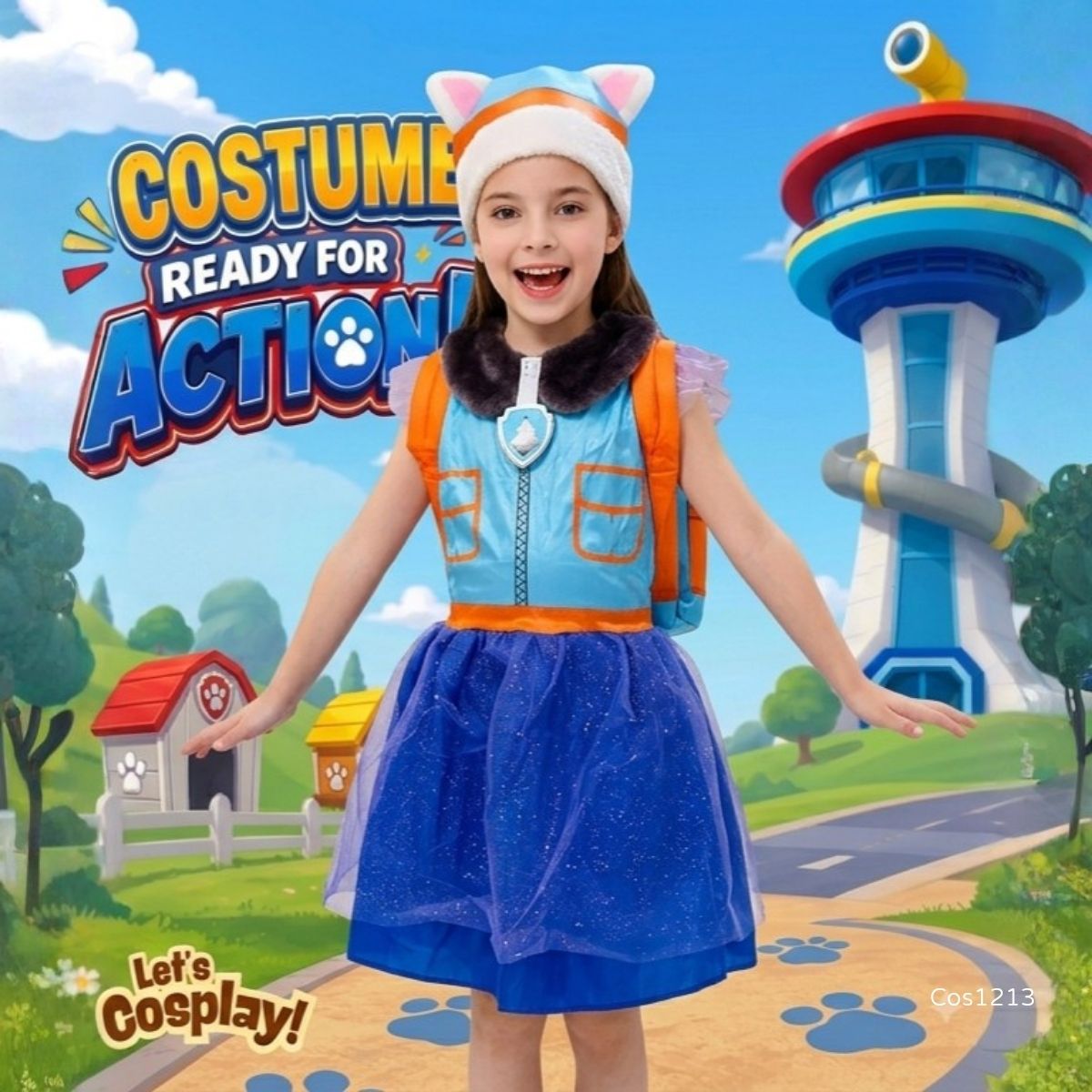 汪汪隊立大功珠珠服裝 Paw Patrol Everest Costume｜女童雪地救援角色扮演｜Lets Cosplay 香港現貨