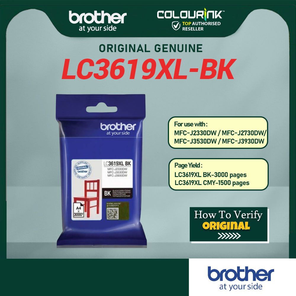 Brother LC3619XL Black Original Ink Catridge for MFC-J2330DW MFC-J2730DW MFC-J3530DW MFC-J3930DW lc3617 lc3619XL