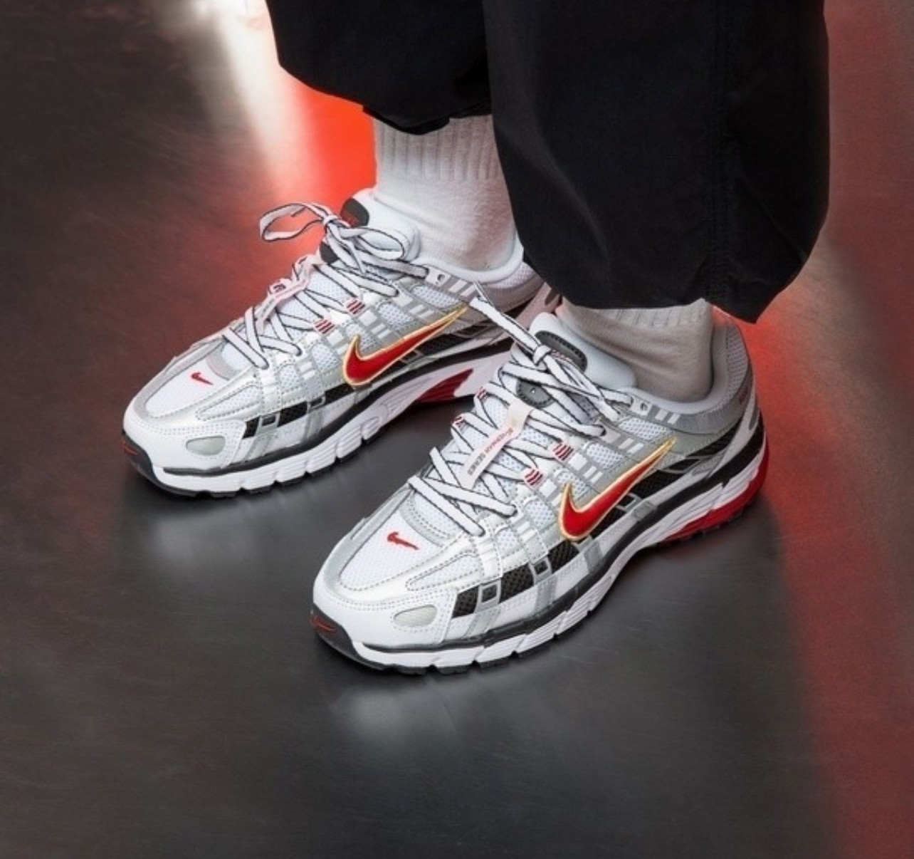 BV1021-101 Nike P-6000 White Gold Red BV1021-101
