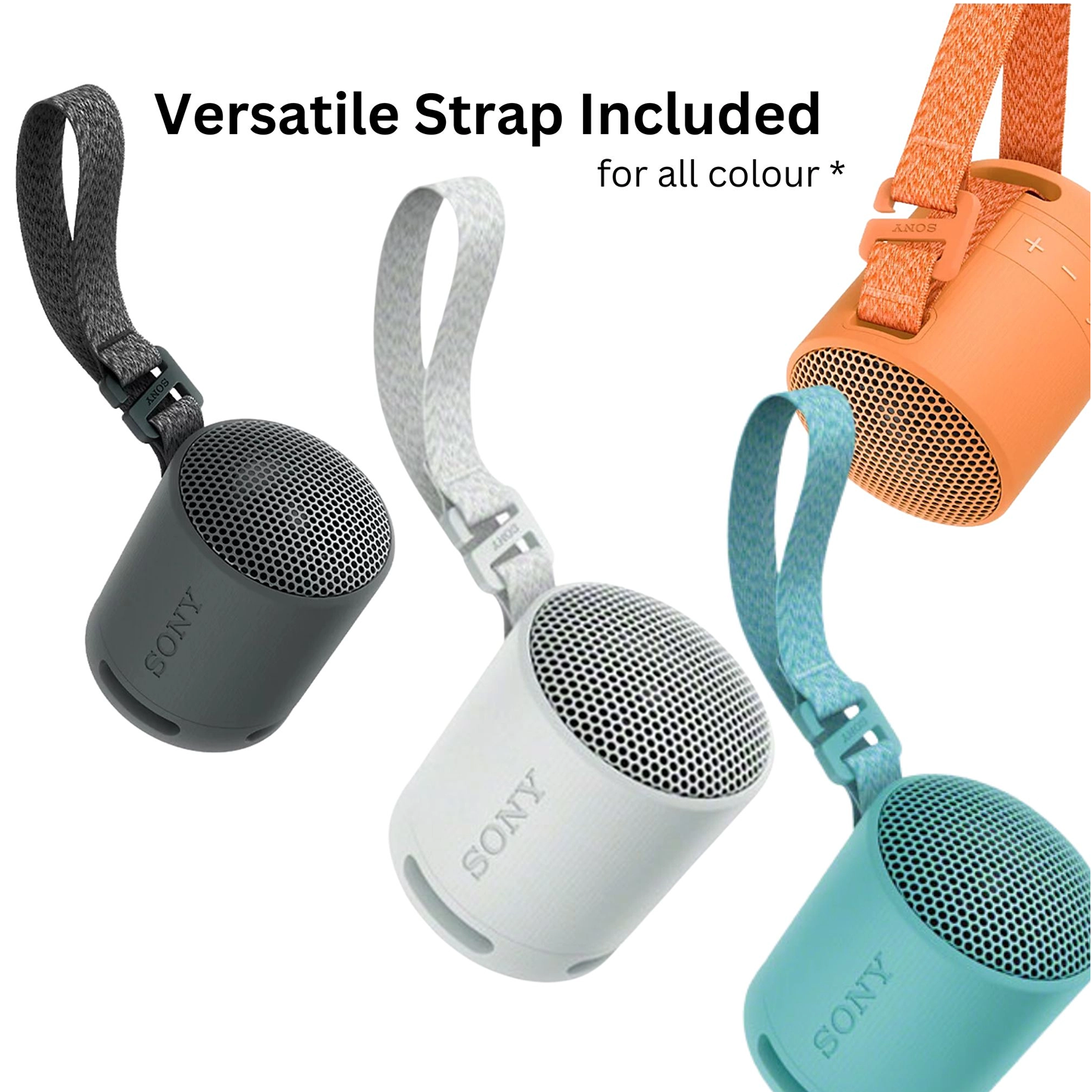 Sony Compact Bluetooth Speaker Light Grey (SRS-XB100)