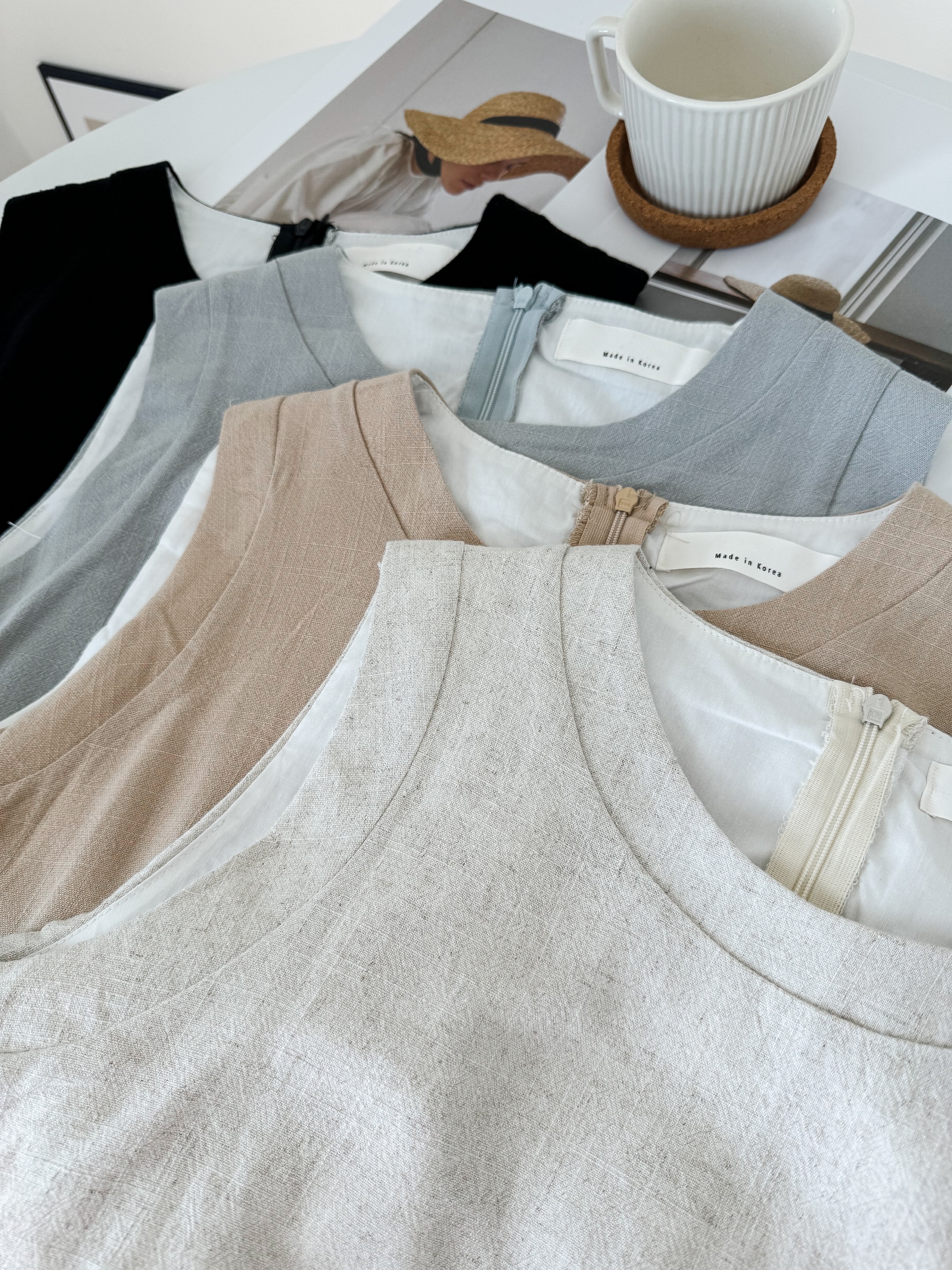 Mona Chill Cotton Linen Top 韩系假两件个性流苏棉麻上衣 (4 colours )