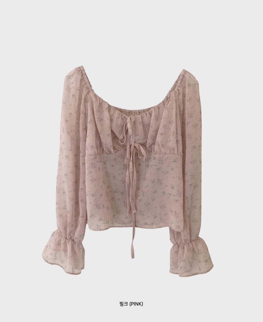 【溫柔感滿滿】法式雪紡碎花上衣