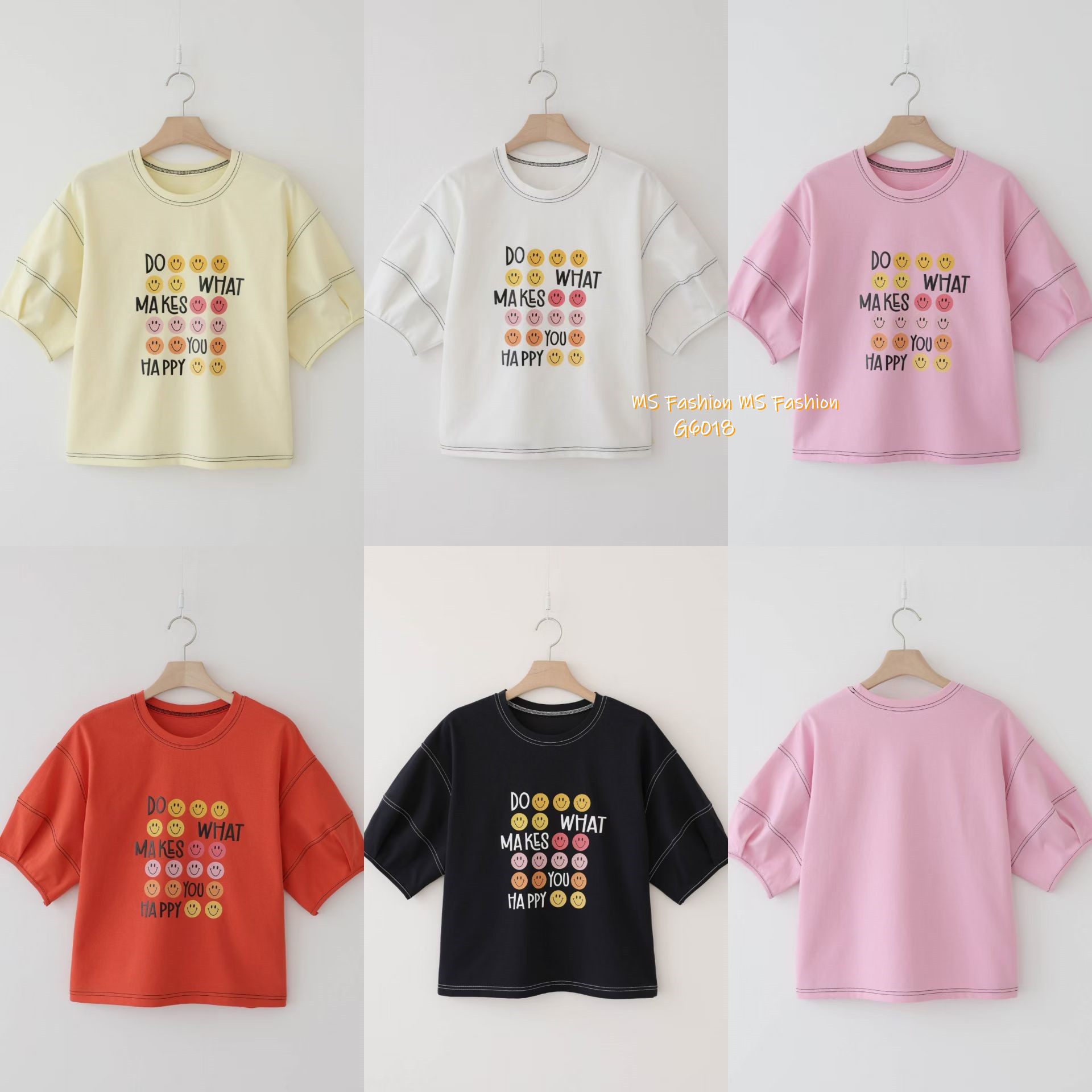 G6018 韓國🇰🇷可愛哈哈笑字母top