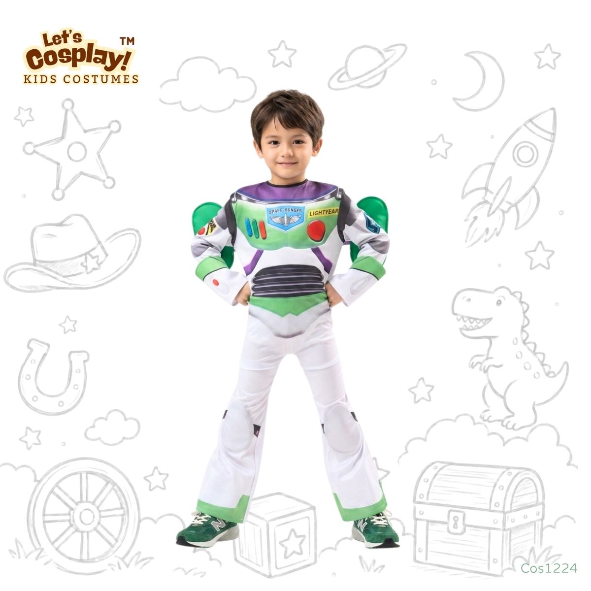 巴斯光年主題兒童太空人服裝 Buzz Lightyear Kids Costume 親子角色扮演