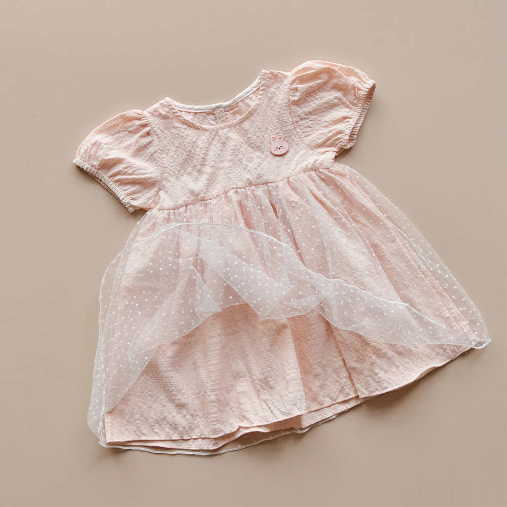 26S/S🌸DTD Lovely果凍人物波點蕾絲連身裙