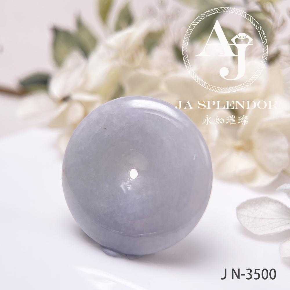 JN-3500/01/29 天然翡翠A玉 淡紫大平安扣吊墜【大特價】