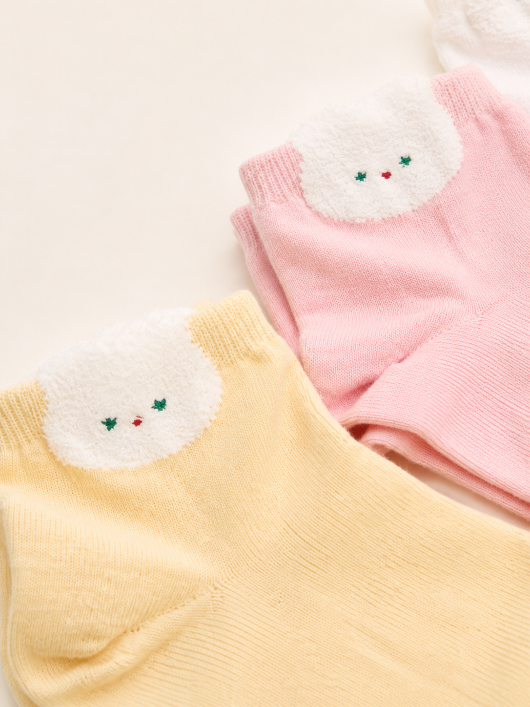 Korean Fluffy Bunny Mid Socks
