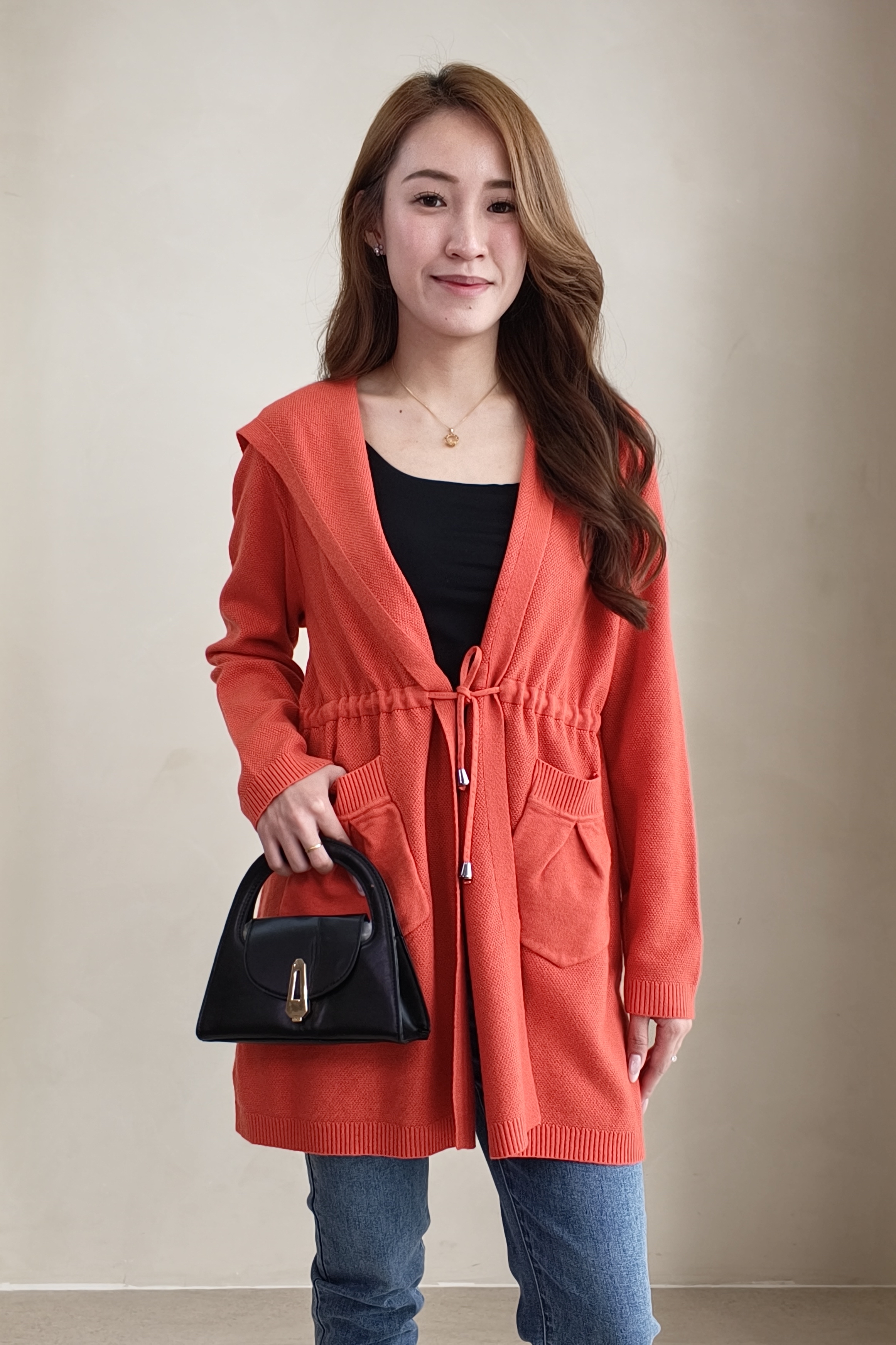 979 Aurora Cozy Knit Hooded Cardigan