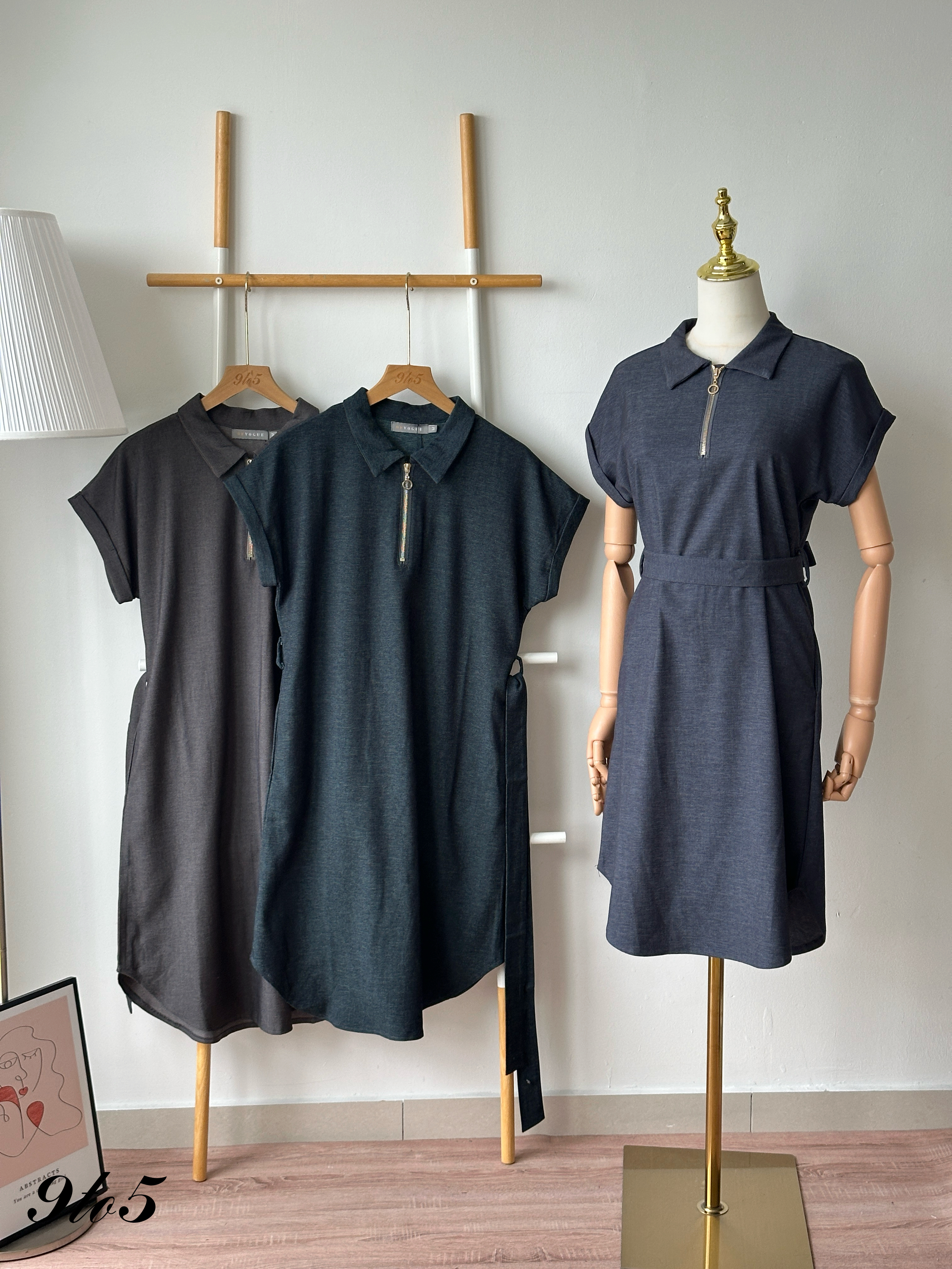 D2367 Polo Shirt Dress - 3 Colors 