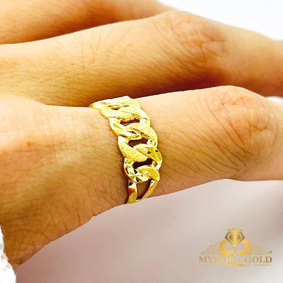 MYDORA Cincin Stamping Kait Pahat Pasir l EMAS 916/22K