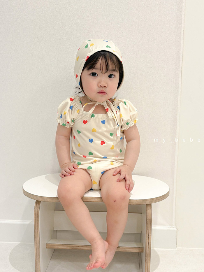 🇰🇷mybebe 泳衣+帽