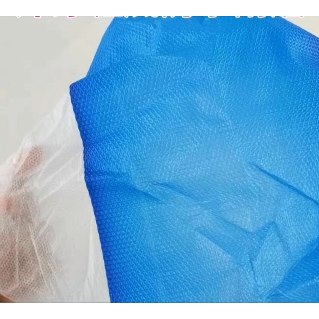 High durability disposable non woven PE COATED shoe cover - 50pcs per pack