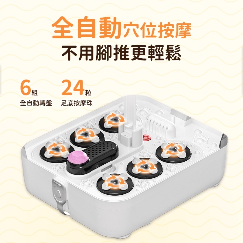 日本Yohome 3D太極輪智揉全足穴位多防護超大屏易視觸恆溫折疊足浴盆