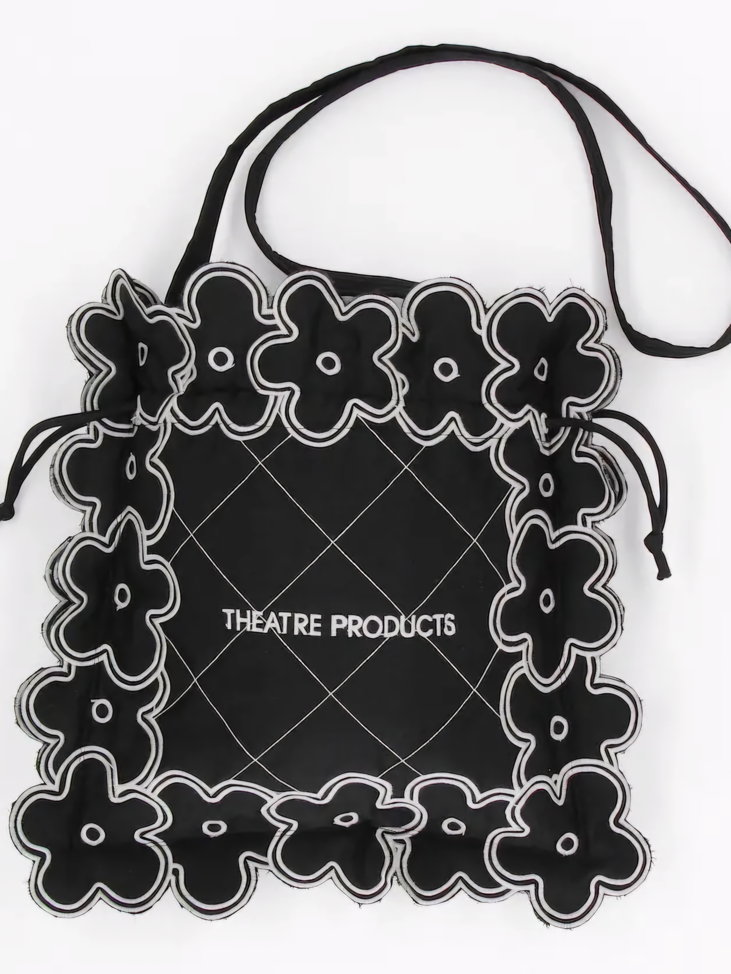 【✨️日本🇯🇵 pre-order THEATRE PRODUCTS 刺繡花花索繩斜孭袋✨️】 【共2色 | 白色/黑色】