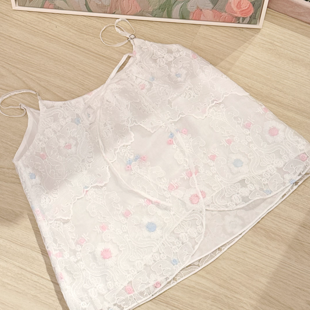 #HANNA-made# The Fleur Camellia Embroidered Cami