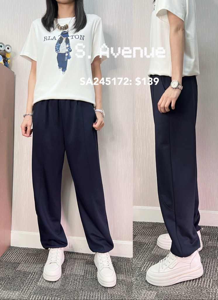 SA245172: 橡筋腰前有骨舒服休閑褲