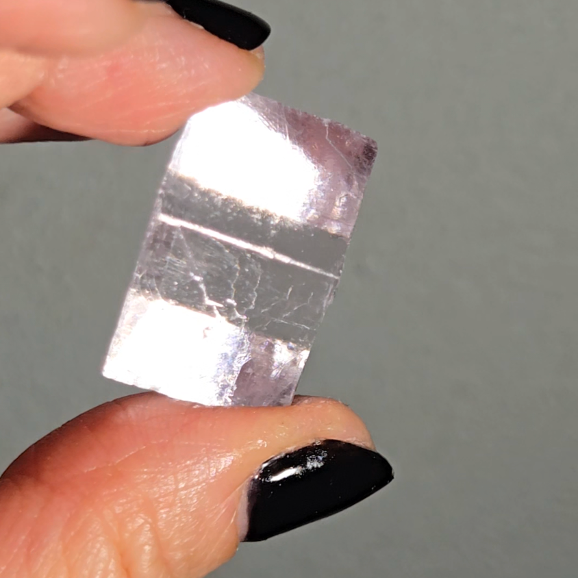 Purple calcite cube with amazing transparency - PC1