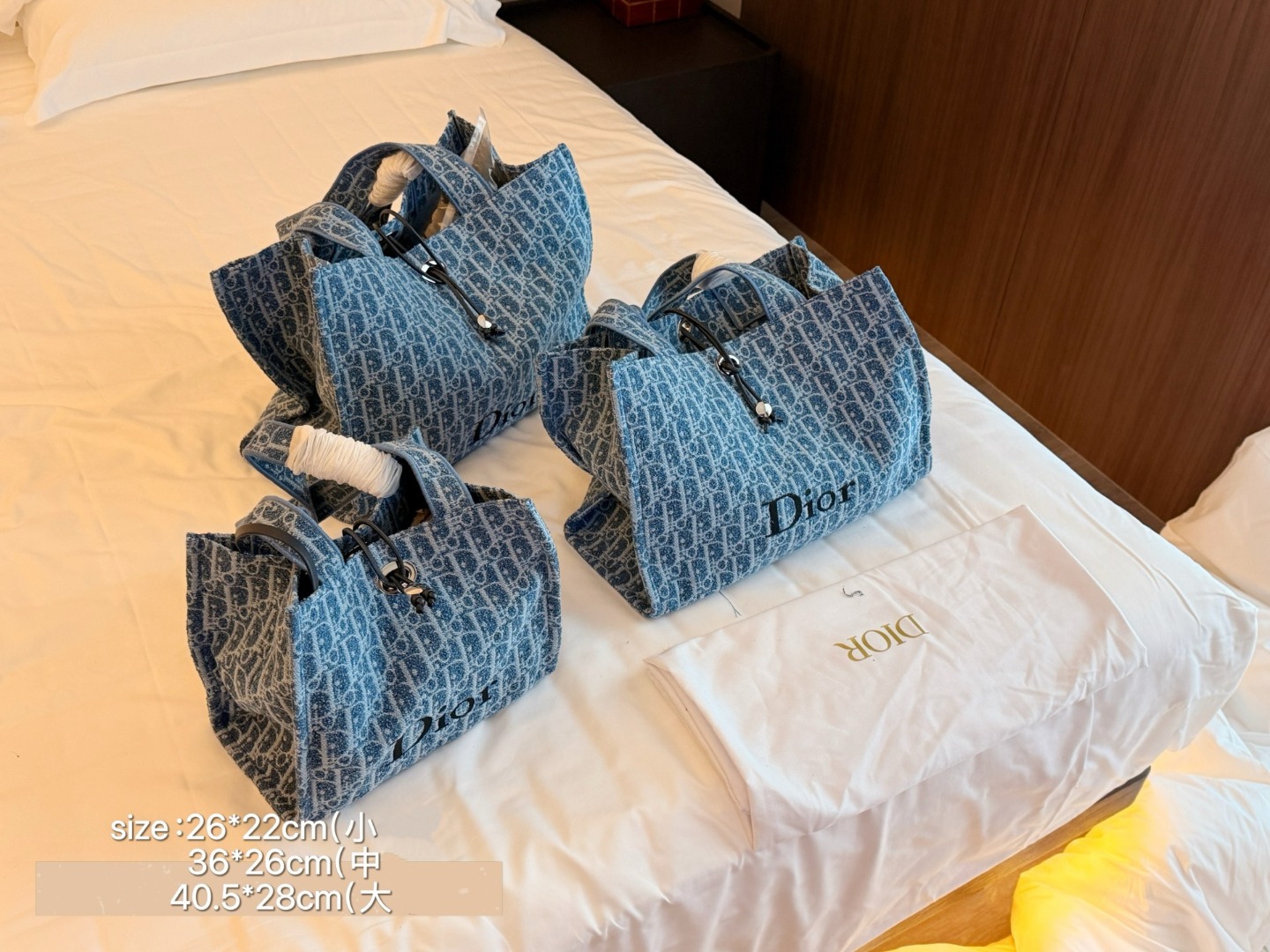 D 家牛仔色 tote 購物袋 