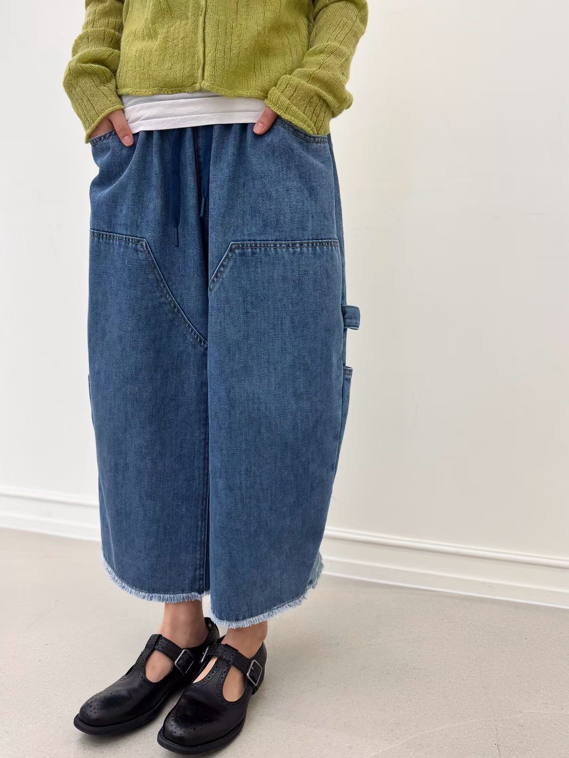 YA OE 鬆容感8分牛仔褲