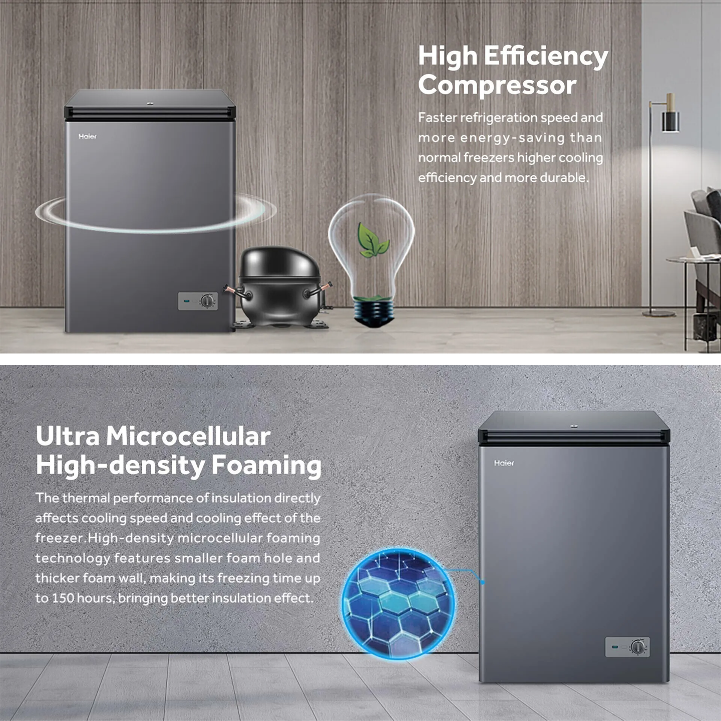 Haier 187L Chest Freezer Stainless Steel (HCF-187MSS)