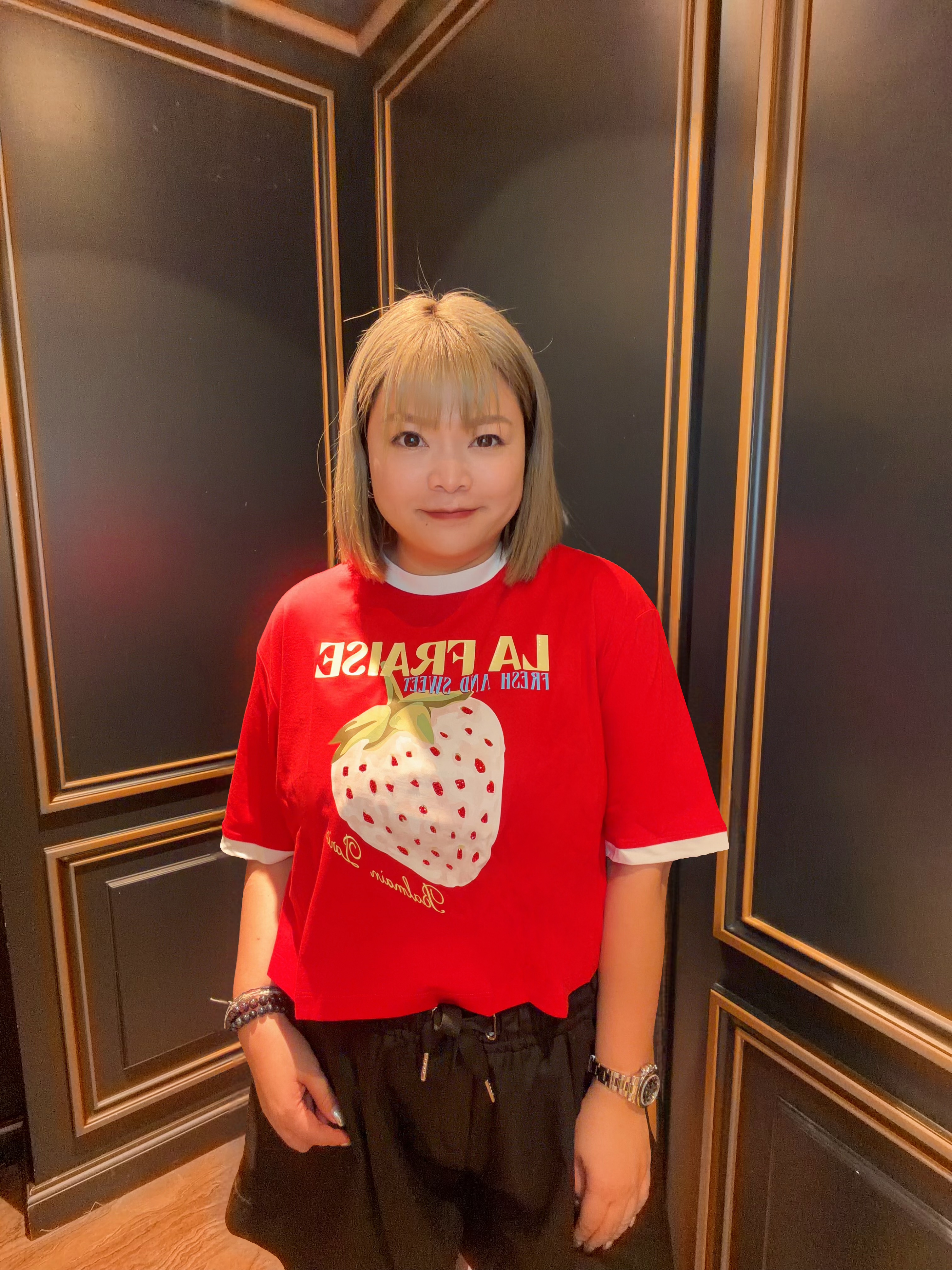 BALMAIN PRINT CROP T-SHIRT