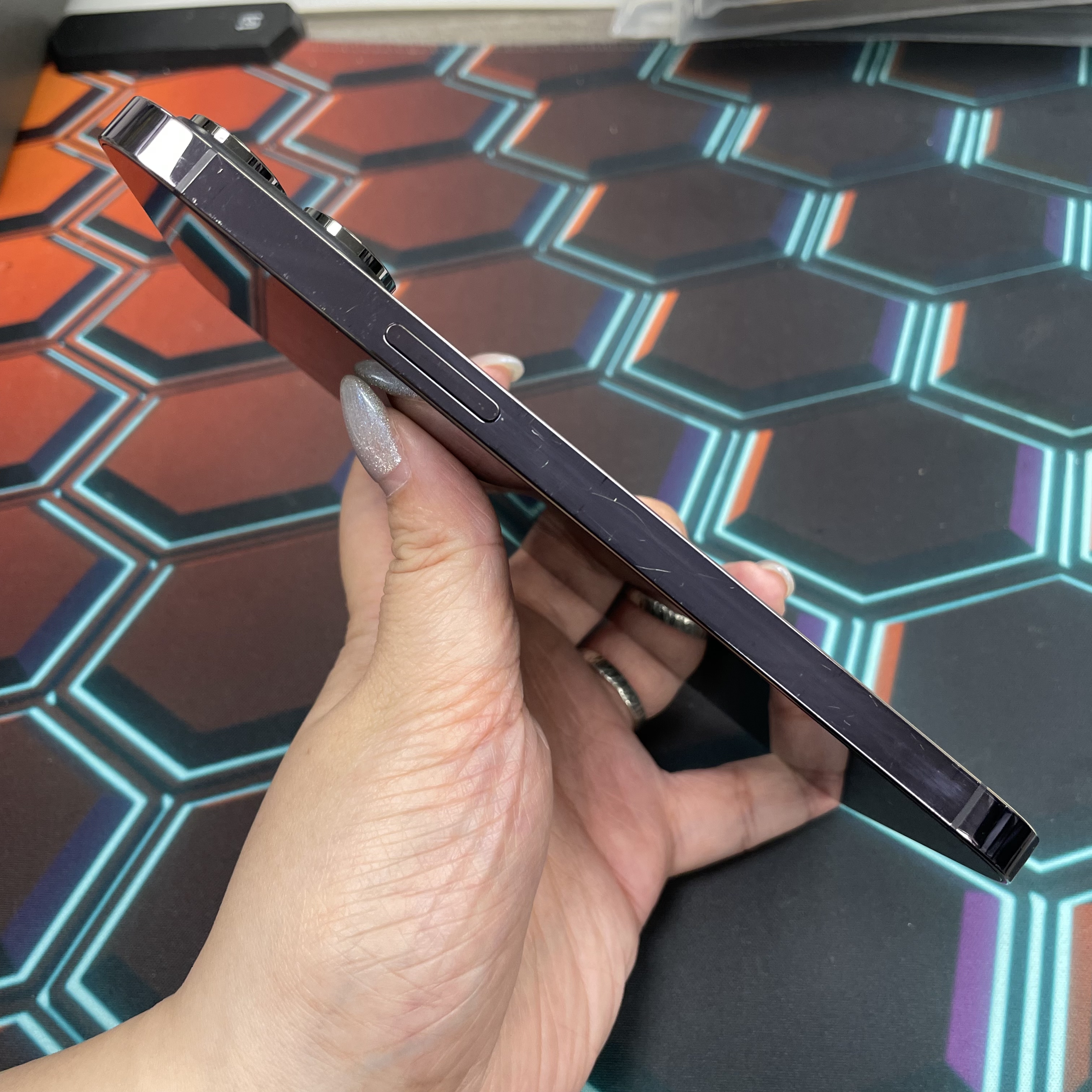 *6959 14 Pro max 靚機 256GB 電77 紫色 purple