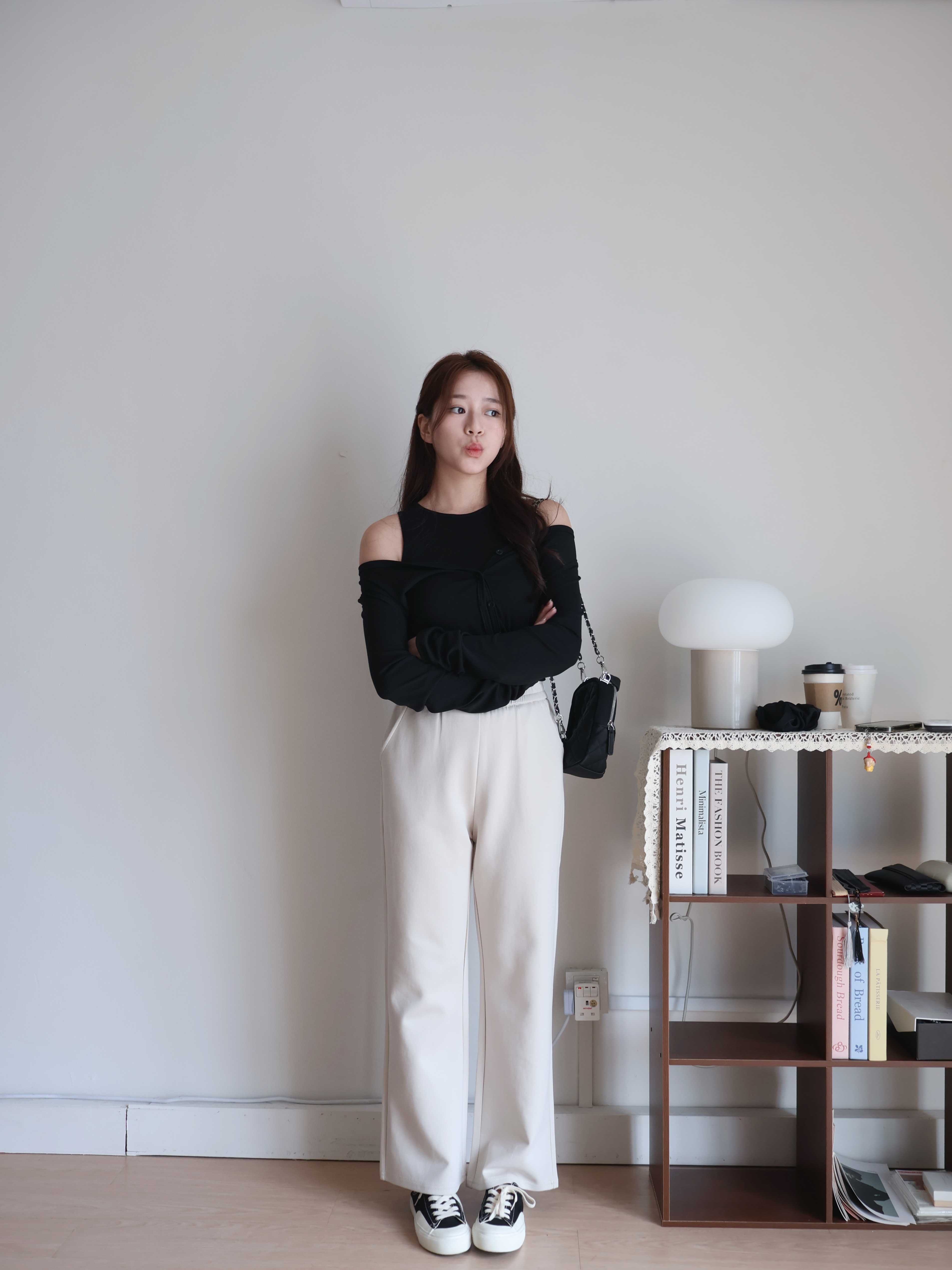 Jovy Straight Leg Pants | Cream