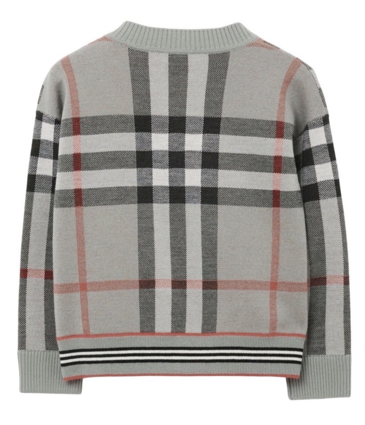Burberry kids 經典灰色大格冷外套