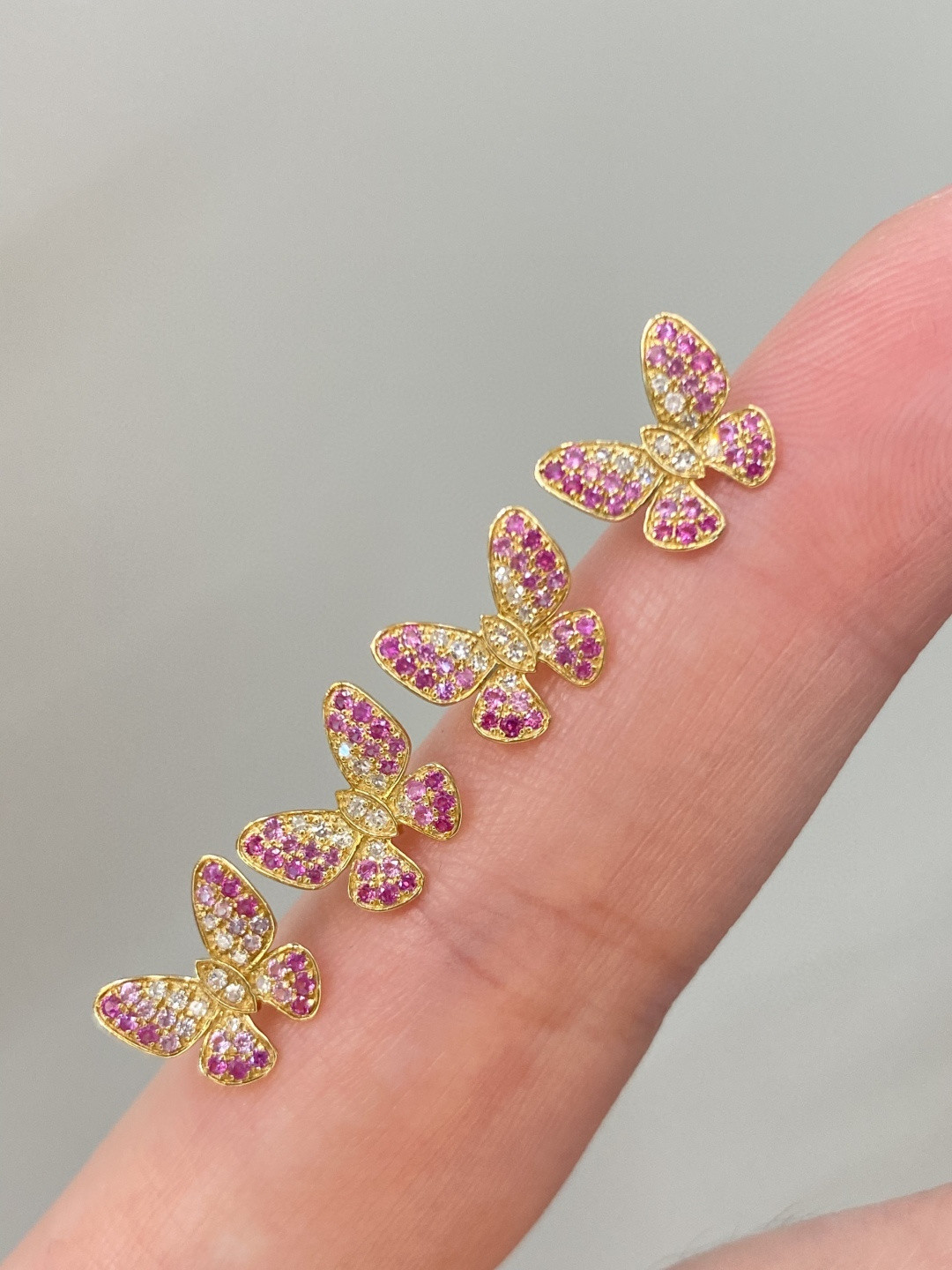 18K Pink Sapphire Earrings 