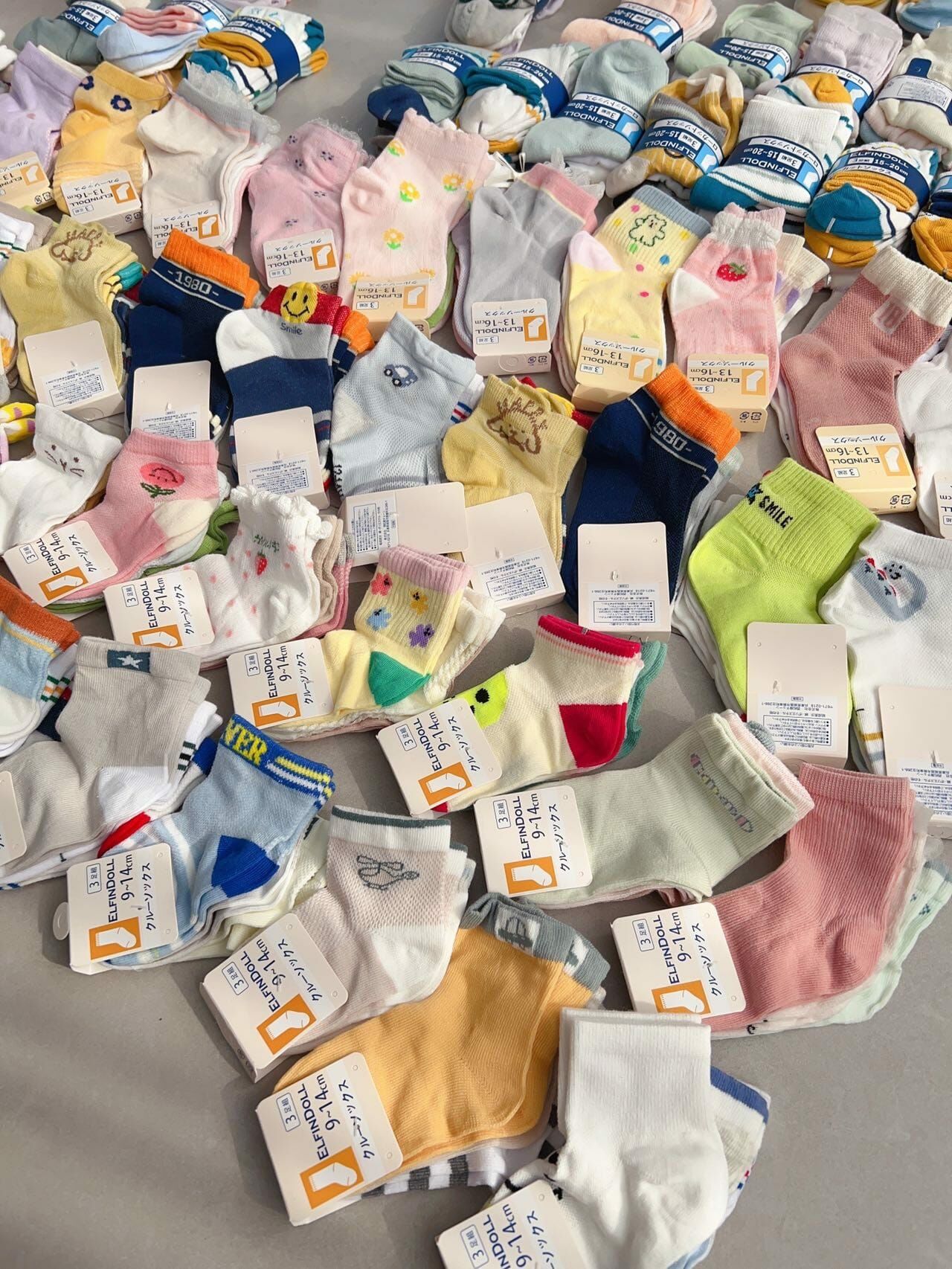 日本西松屋兒童春夏網面透氣襪(款式隨機) -1套6對