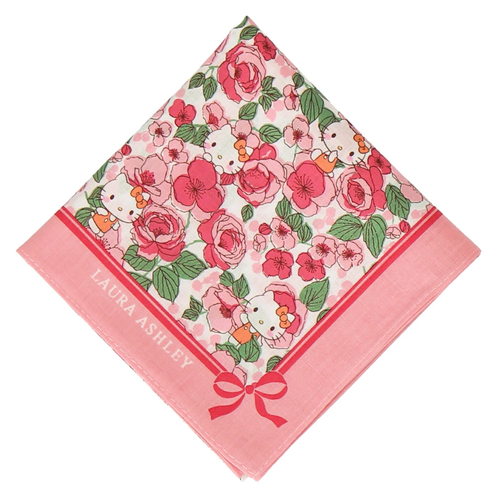 🎀【預訂】Laura Ashley x Sanrio 印花手帕 Kitty P