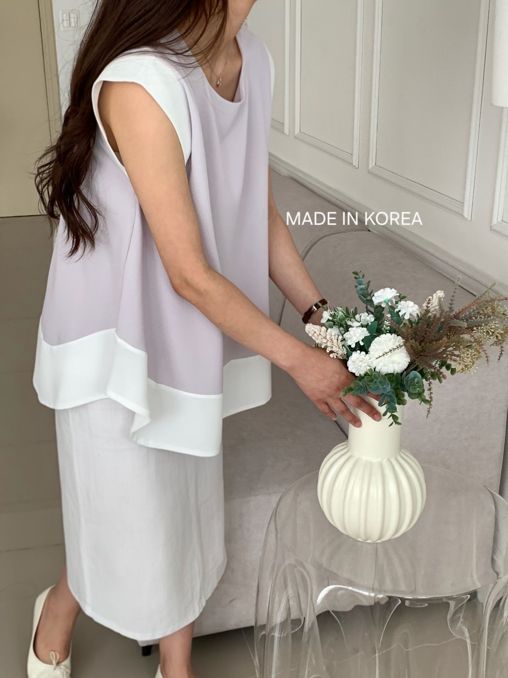 G6534 靚靚拼邊top