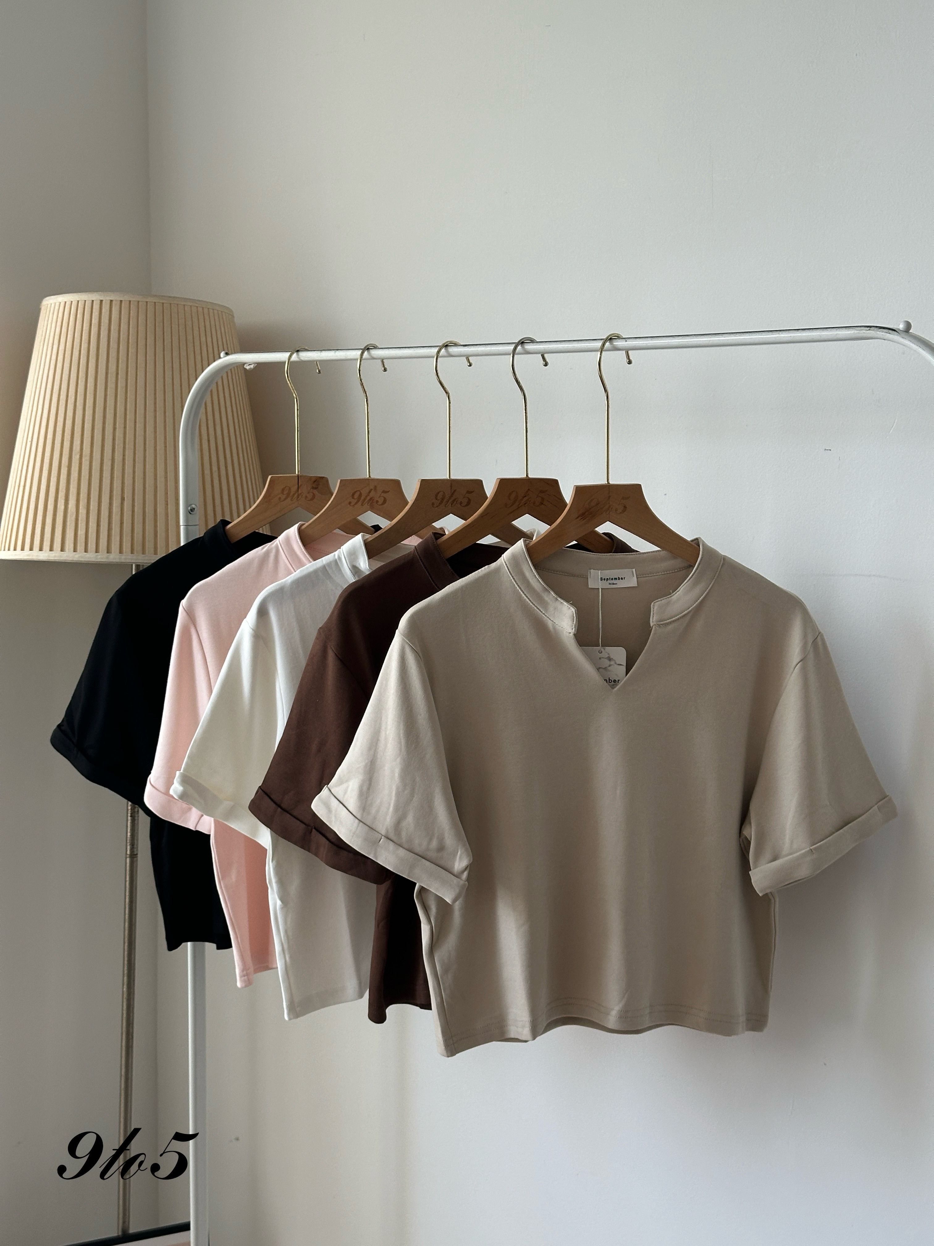 T3977 V Neck Shirt - 5 Colors