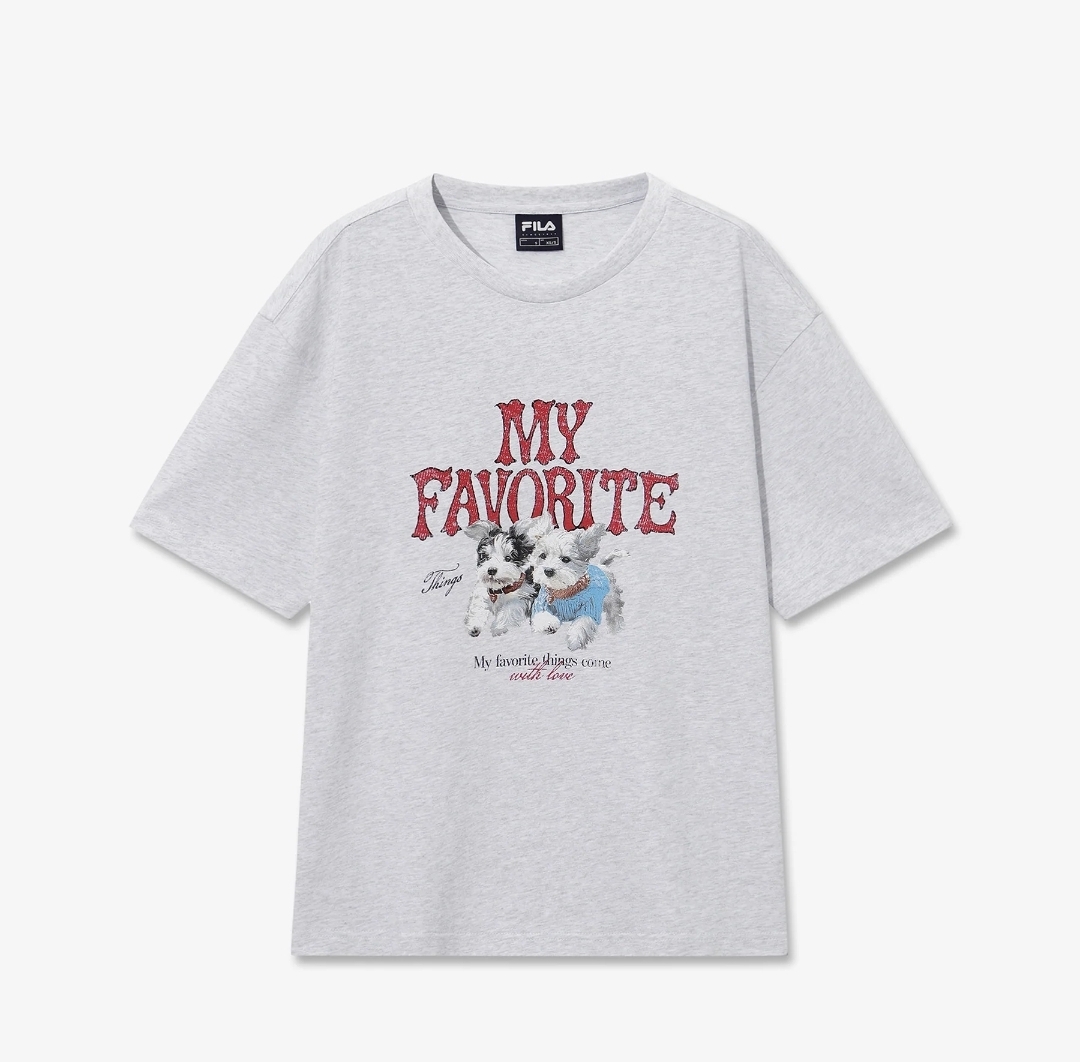 FILA Korea MY Favorite Puppy Tee⁠ 🐶(Uni Semi-Over Fit)