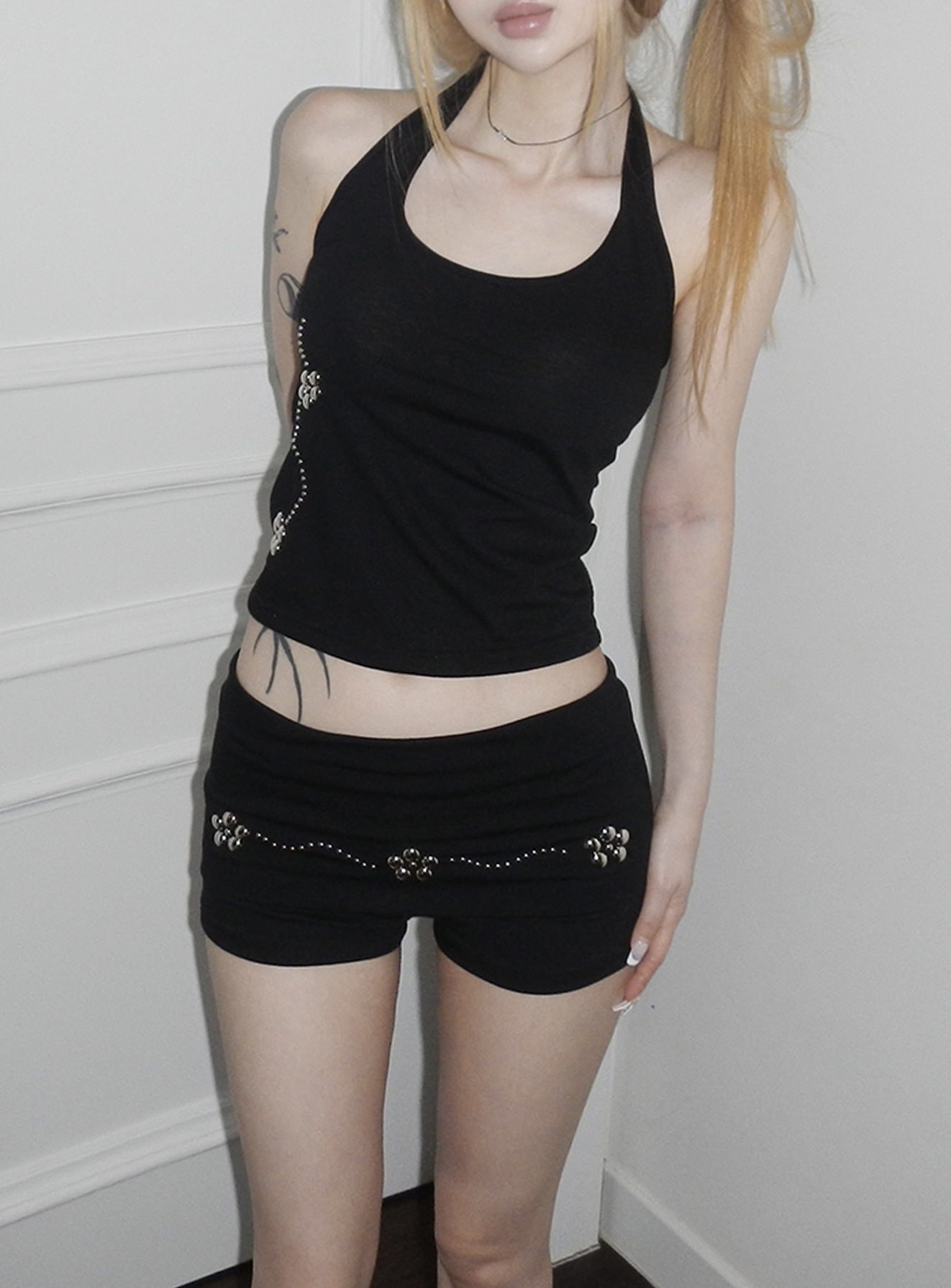 Blossom Studded Halter Top