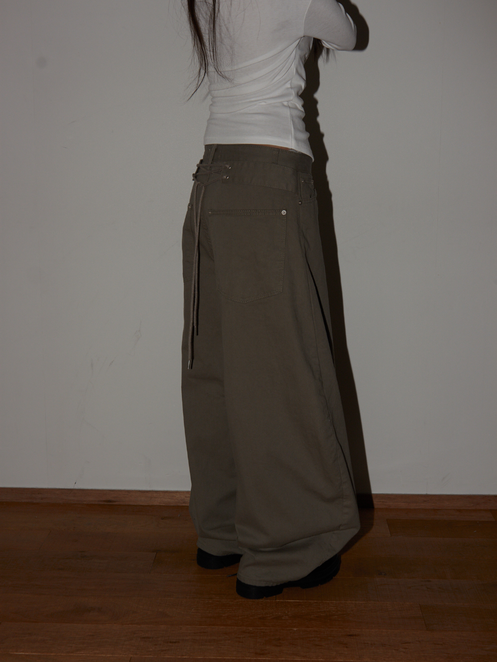Back Lace-up Balloon Pants