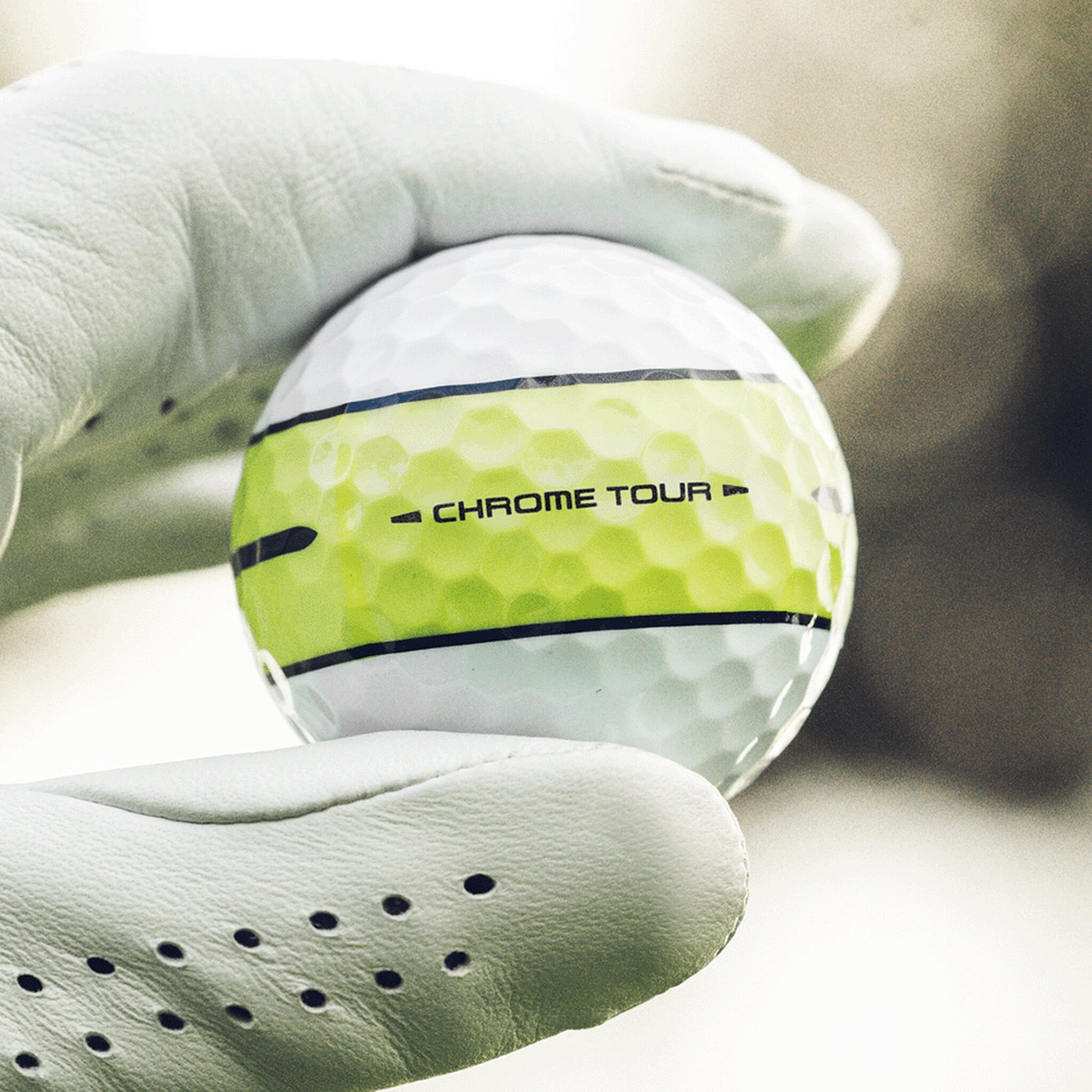 CALLAWAY CHROME TOUR 360 Stripe 四層球- 黃色