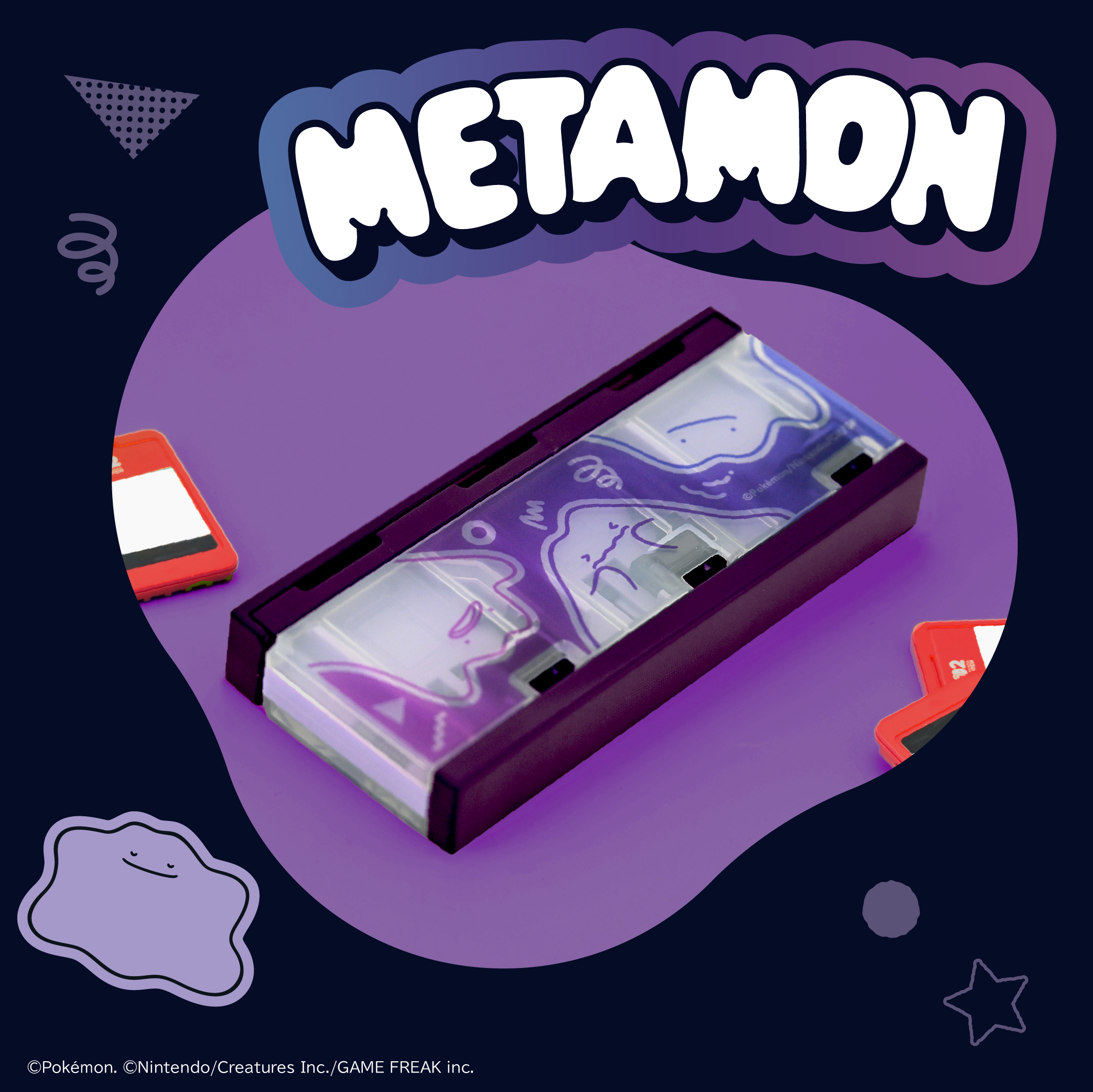 HORI NS2 6個裝遊戲卡收鈉盒 百變怪 (NSX-165)        HORI NS2  Card case for 6 cards Metamon (NSX-165)