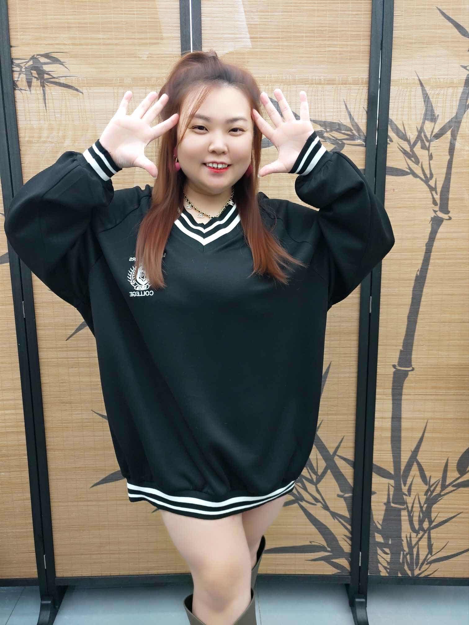 DDF05 6501 (C06) V领韩式学院风卫衣