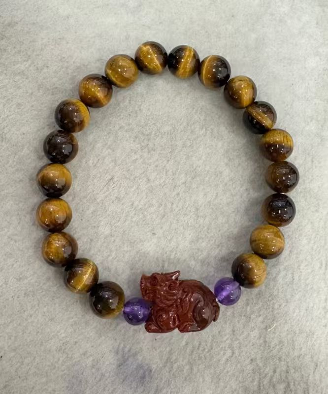 JP2101 EH1527 天祿貔貅虎眼手串