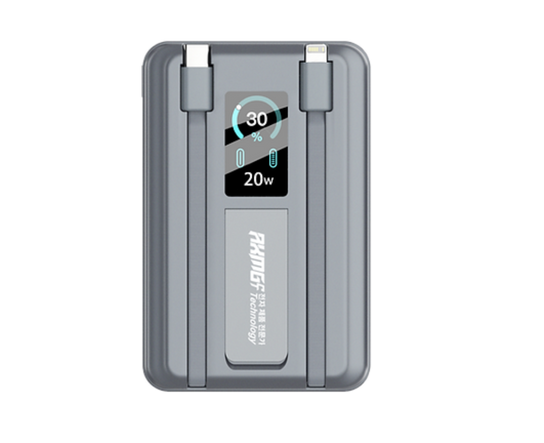 AMG-CT DX-6 10000mAh CCC+QR-Code Qi2 Magnetic Charging with Built-in Cable