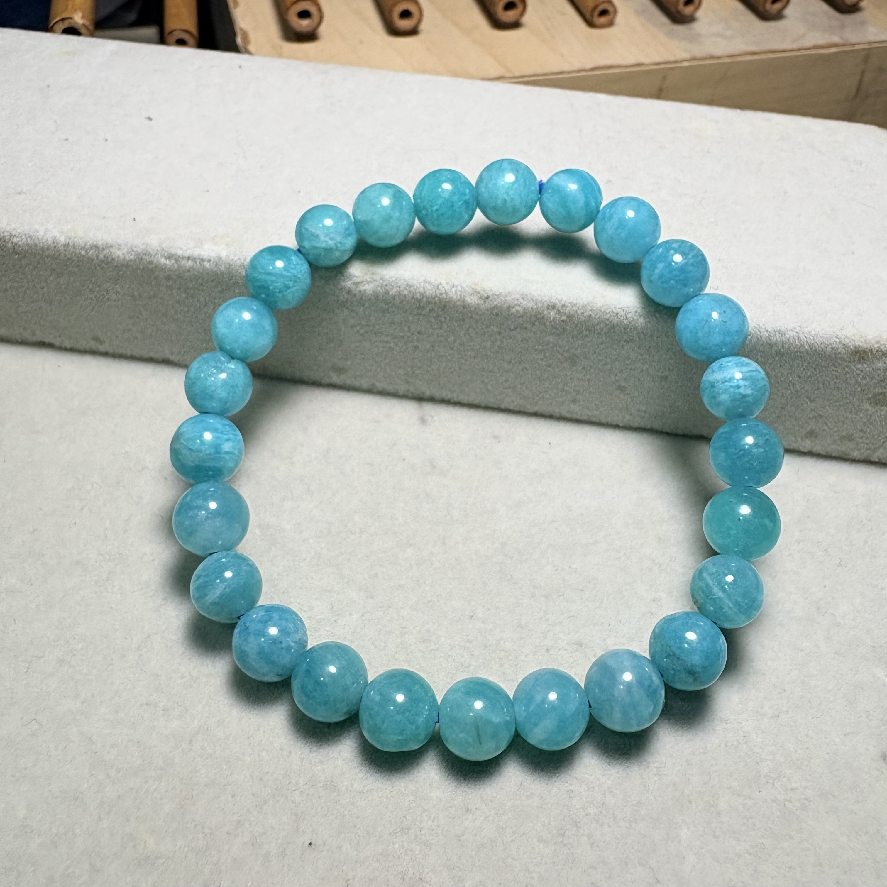 7.5mm天河石天然石手串No.2201