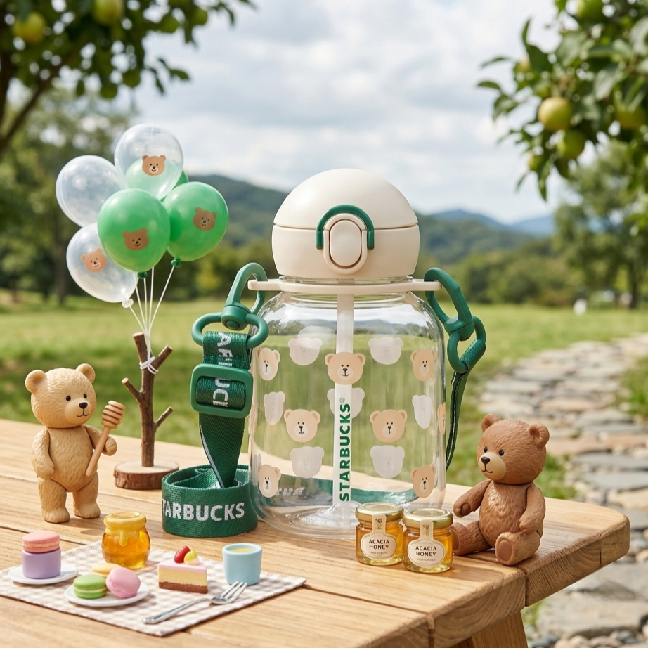 《日本 🇯🇵 STARBUCKS Kids ＆ Family系列》🔸️ 掛繩吸管杯  458ml 