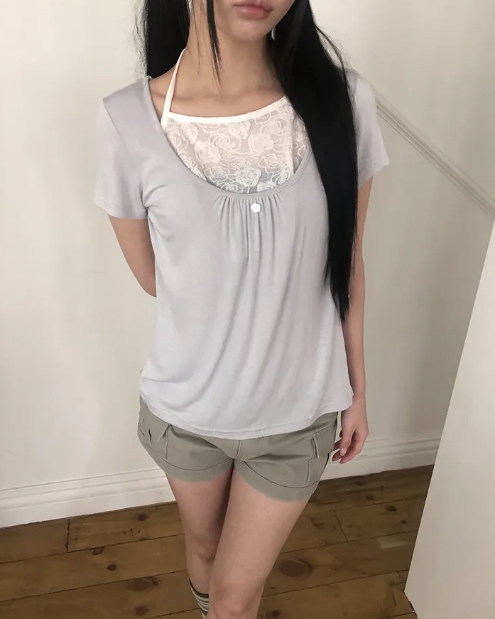 Layer Lace Halter-Neck Top